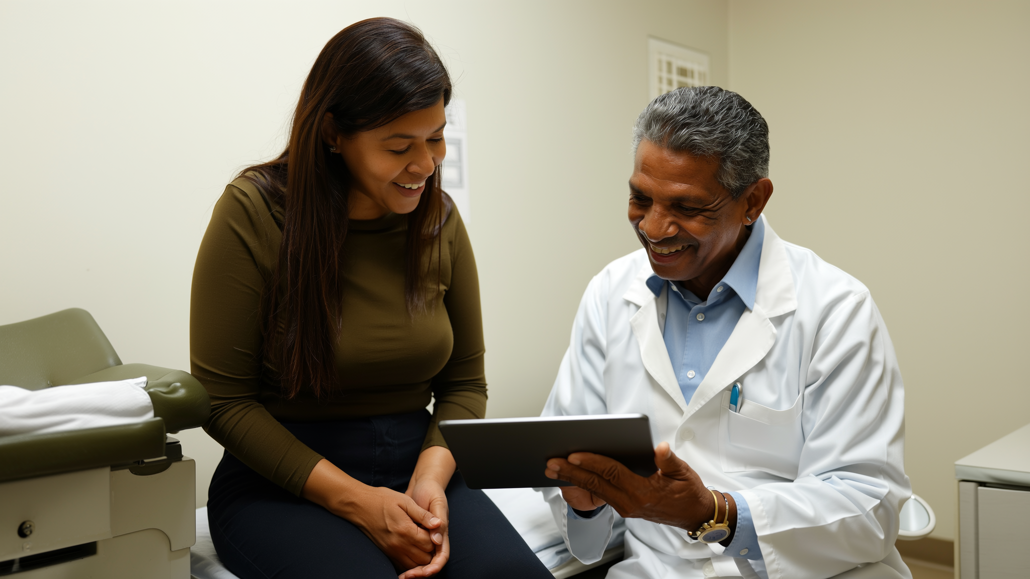 Médico analisando o coorte de saúde de pacientes ao longo do tempo